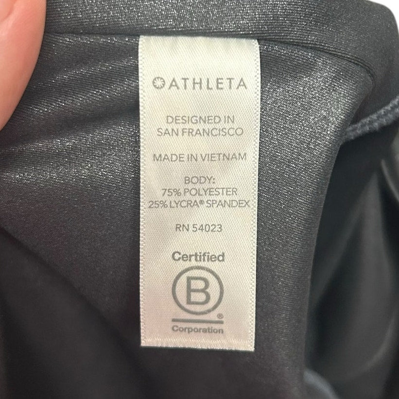 Athleta Inclination Moto Shimmer Tight Pull On Leggings in Powervita Womens XS