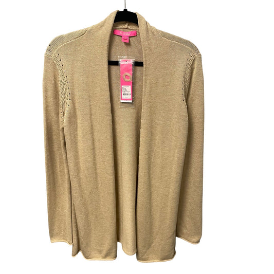 NWT Lilly Pulitzer Allyse Cardigan Heathered Sand Bar Metallic Knit Medium
