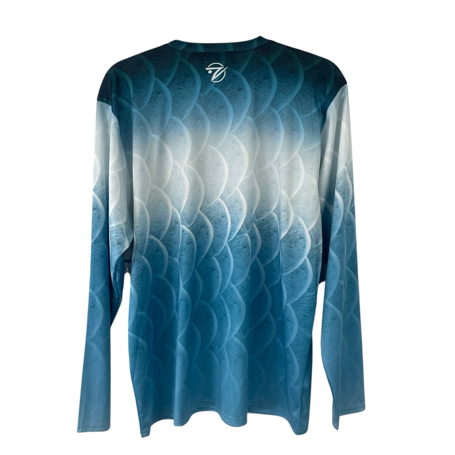 NWT Gillz UPF 50+ Long Sleeve Performance Fishing Shirt Blue Scales Mens Medium