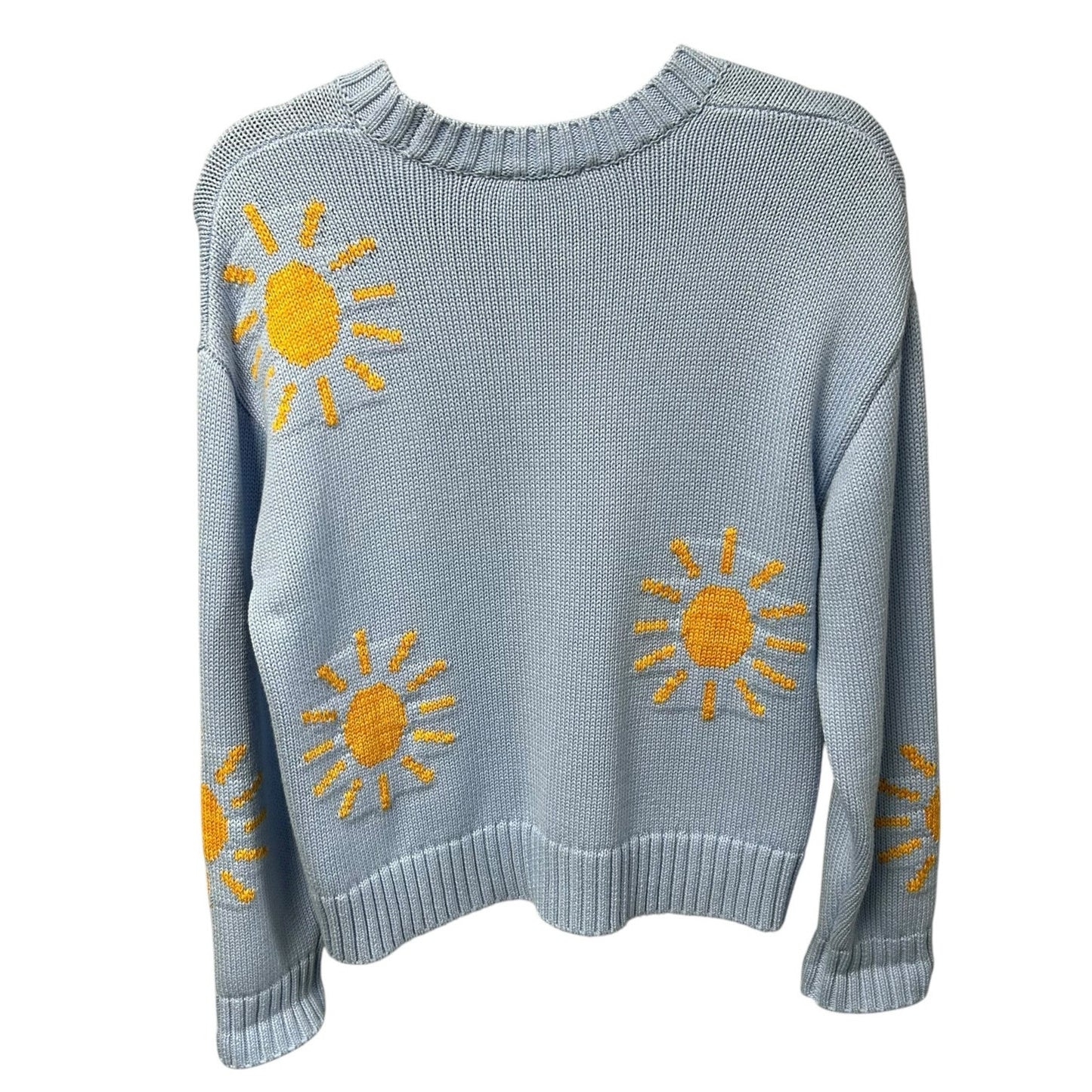 Rails Blue Yellow Sunshine Print Long Sleeve Pullover Zoey Sweater Womens XS