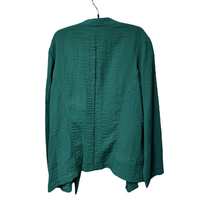 Chico's Green Long Sleeve Open Front Lightweight Blazer Jacket Womens X-Large