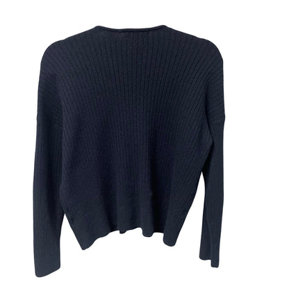 Madewell Cameron Ribbed Cardigan Sweater in Coziest Yarn Deep Indigo Womens XS