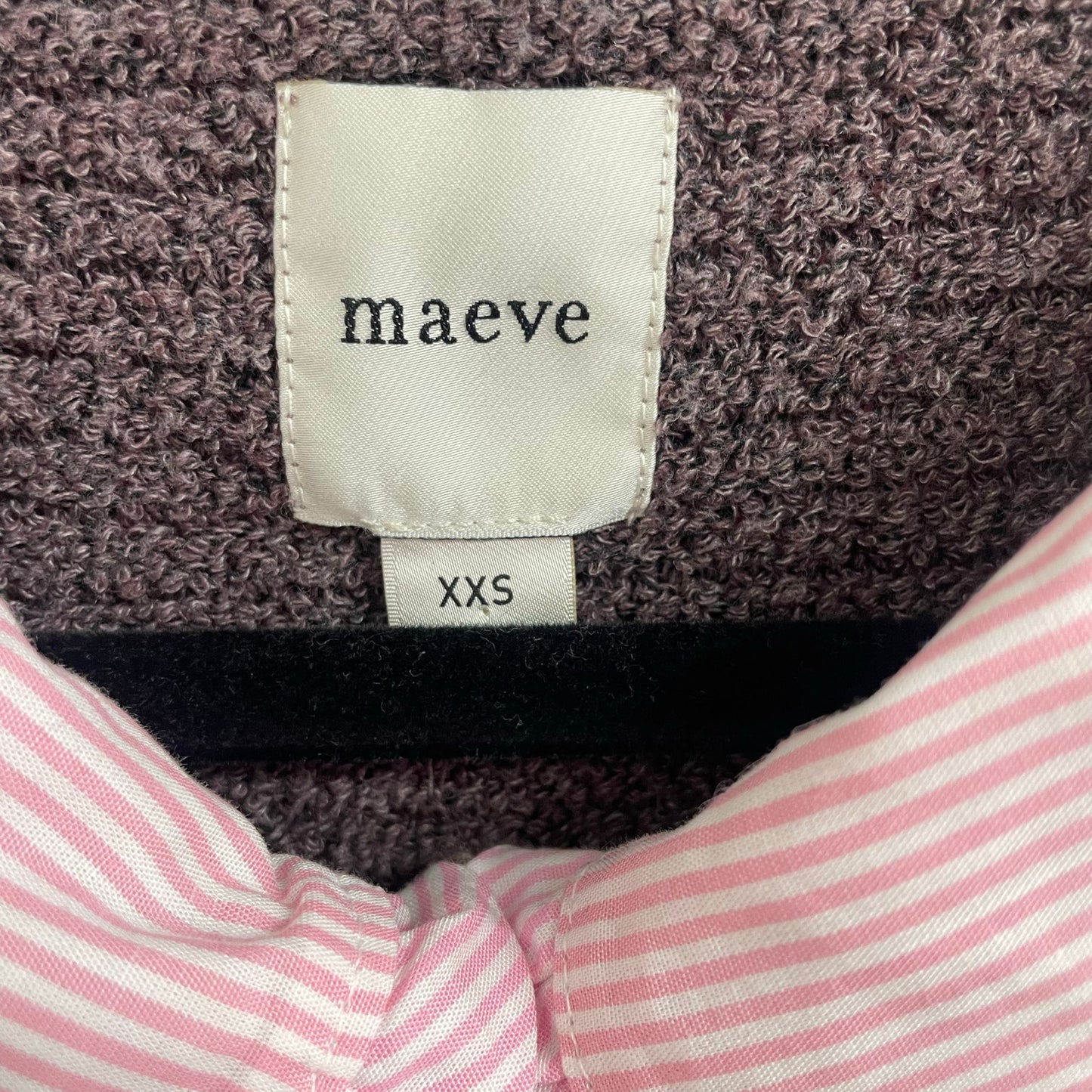 Anthropologie Maeve Collared Twofer Layered Sweater Vest Pink Purple Size XXS