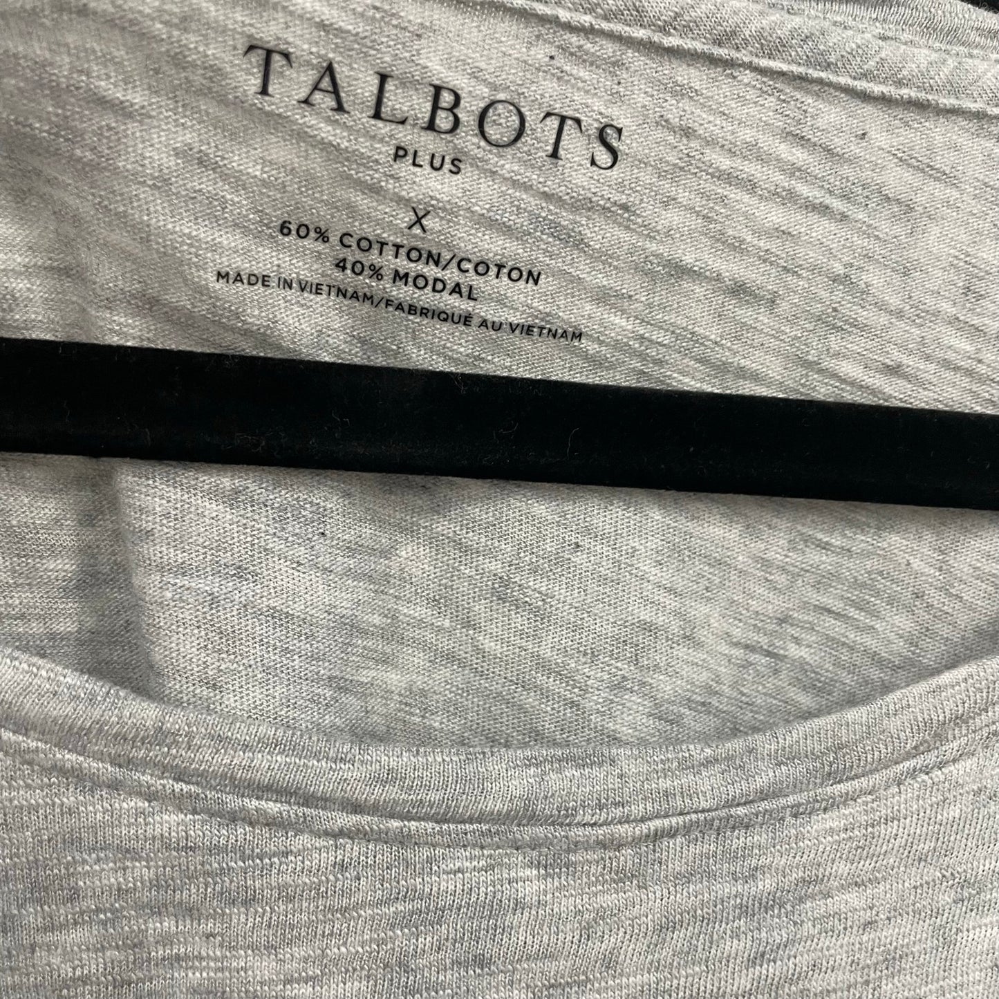 Talbots Anchors Away Graphic Print Nautical Tee Light Gray Womens Plus Size X