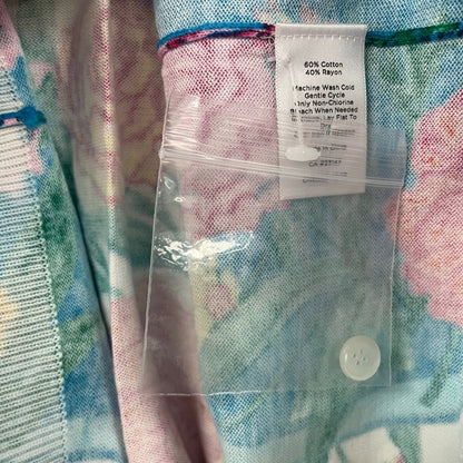 NWT Talbots Multicolor Floral Button Up Charming Cardigan in Blossom XS Petite