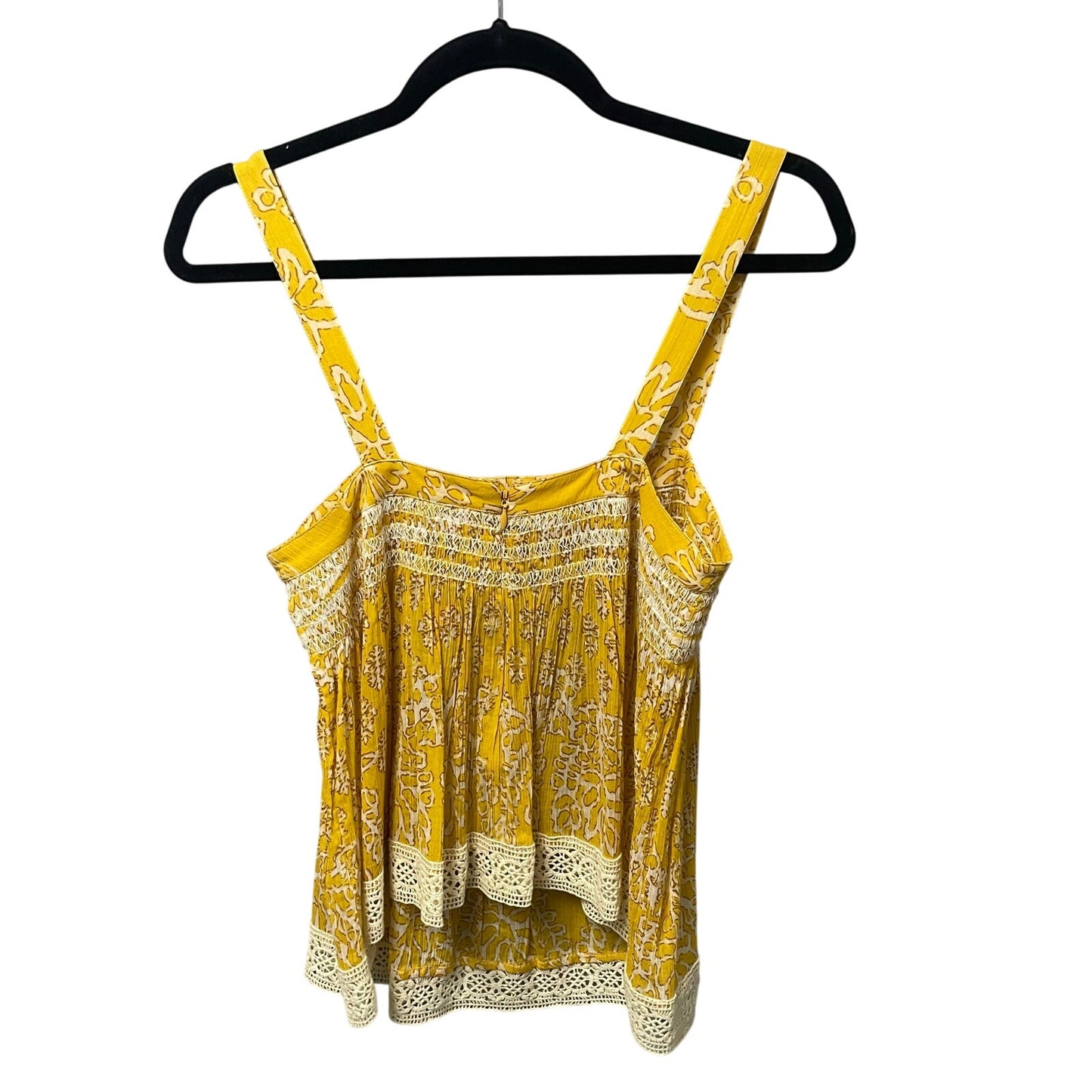 Anthropologie Plenty by Tracy Reese Yellow White Floral Tank Top Womens Small
