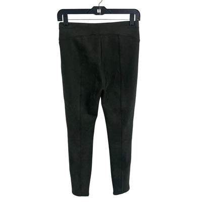Spanx Pull On High Rise Olive Green Faux Suede Leggings Womens Size Small
