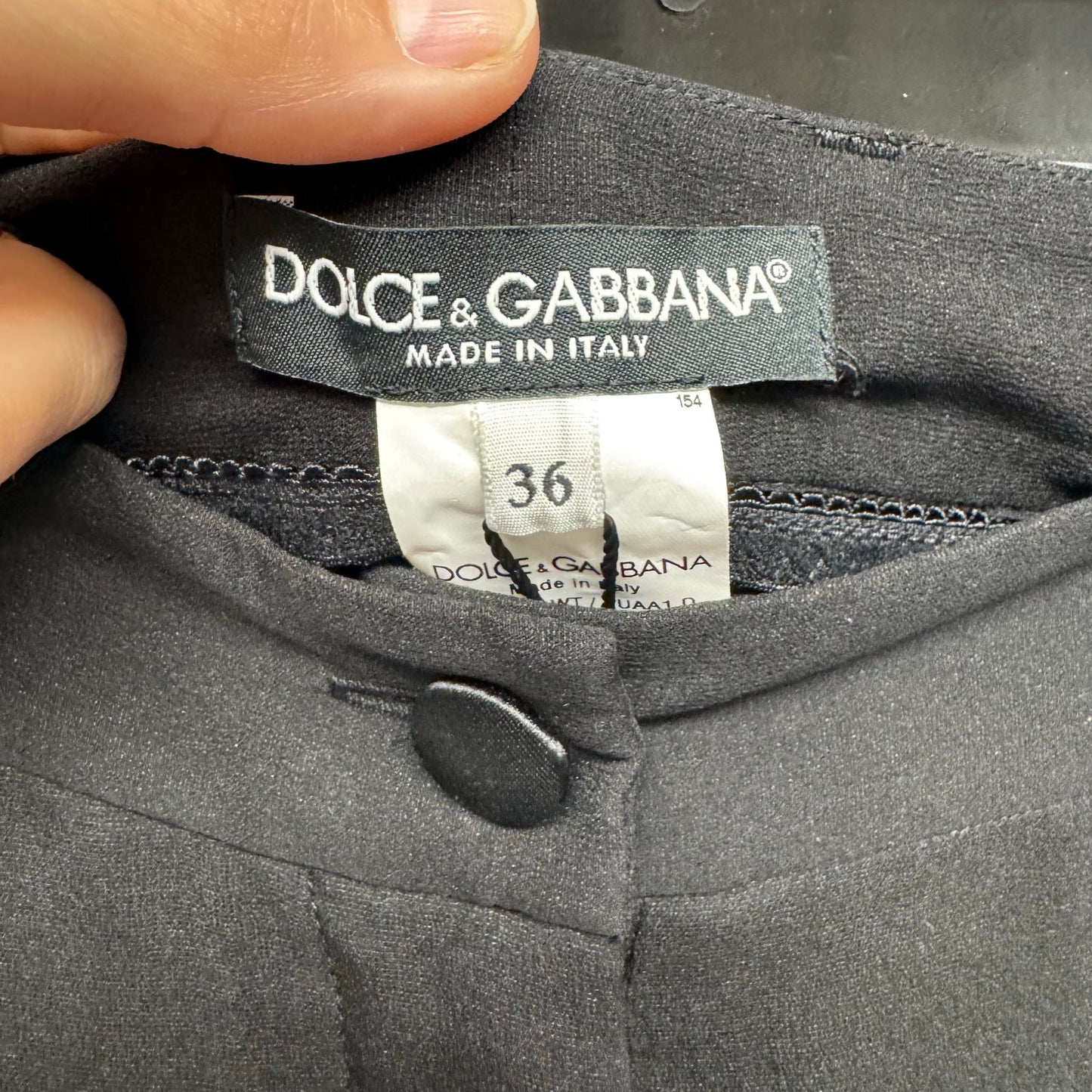 NWT Dolce & Gabbana Black High Rise Silk Chiffon Wide Leg Pants Womens 0