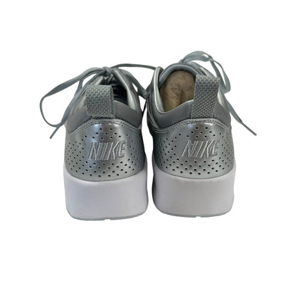 Nike Air Max Thea Metallic Silver Chrome Lace Up Sneakers Womens 7.5