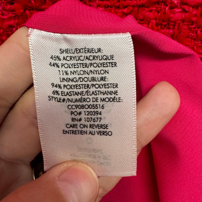 NWT Alice + Olivia Bright Pink Clyde Sleeveless A Line Mini Shift Dress Womens 2