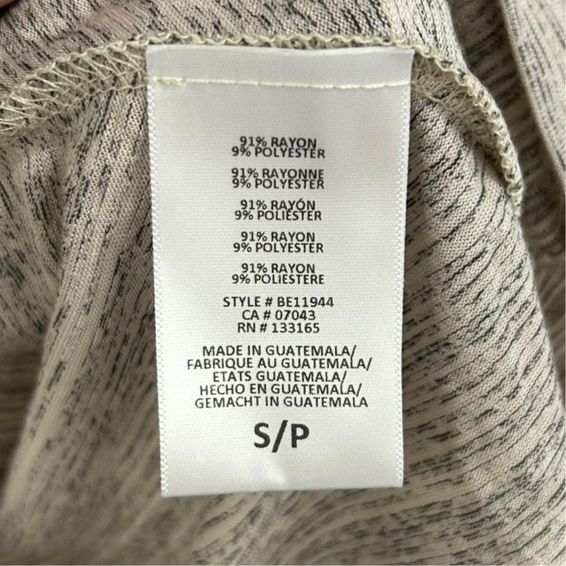 NWT Eri + Ali Anthropologie Short Fringe Trim Sleeve Asymmetric Top Womens Small