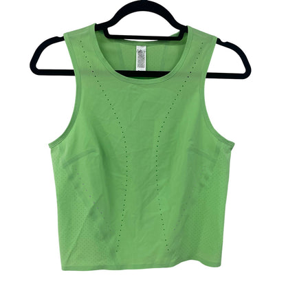 Lululemon Swift Ventilated Running Tank Top Scream Green Light Womens 4