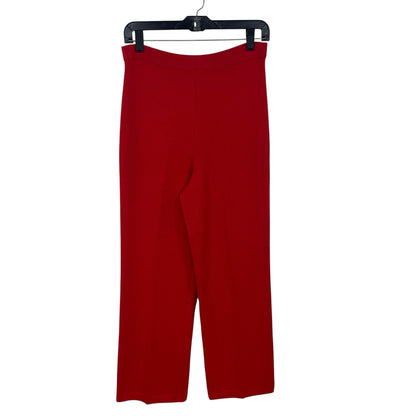 St. John Collection by Marie Gray Santana Knit Bright Red Wide Leg Pant Womens 2