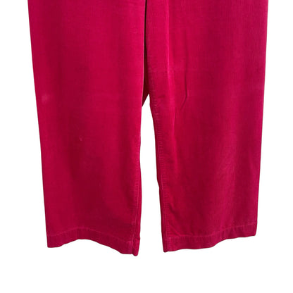 Anthropologie Maeve The Colette Corduroy Cropped Wide Leg Pant Pink Womens 30