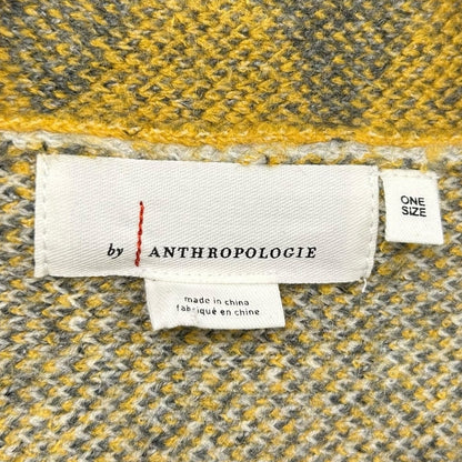 by Anthropologie Yellow Gray Geo Print Pacey Cropped Cardigan Womens One Size