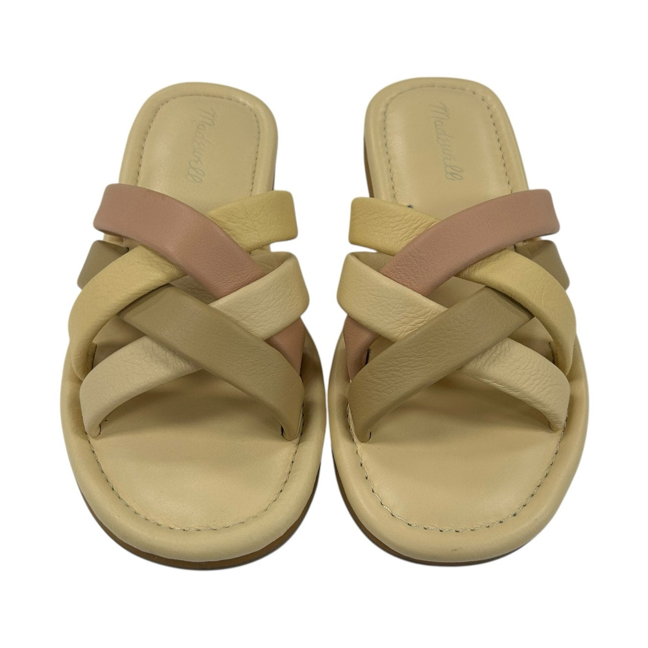 Madewell Buttered Scone Multi Leeandra Puffy Strap Slide Sandal Womens 8