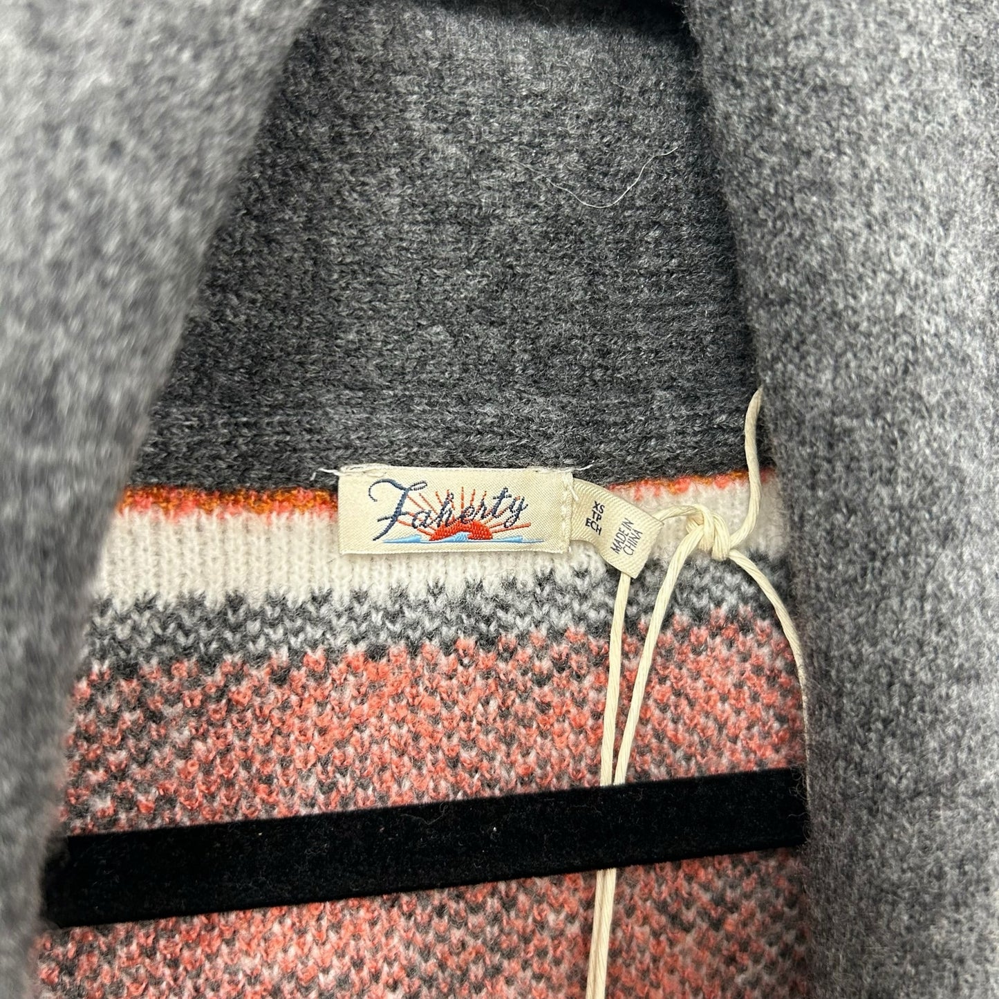 NWT $258 Faherty Sunset Shell Jacquard Topanga Canyon Cardigan Womens Size XS