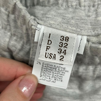 Brunello Cucinelli Gray Elastic Waist Cotton Blend Pull On Sweatpants US 2