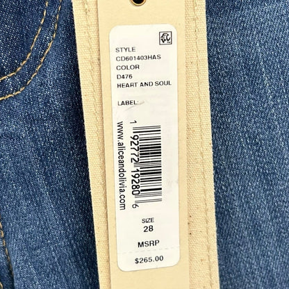 Alice + Olivia Jeans Heart and Soul Good High Rise Ankle Tie Jeans Womens 28