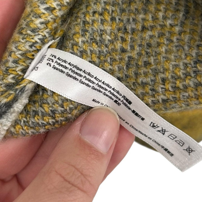 by Anthropologie Yellow Gray Geo Print Pacey Cropped Cardigan Womens One Size