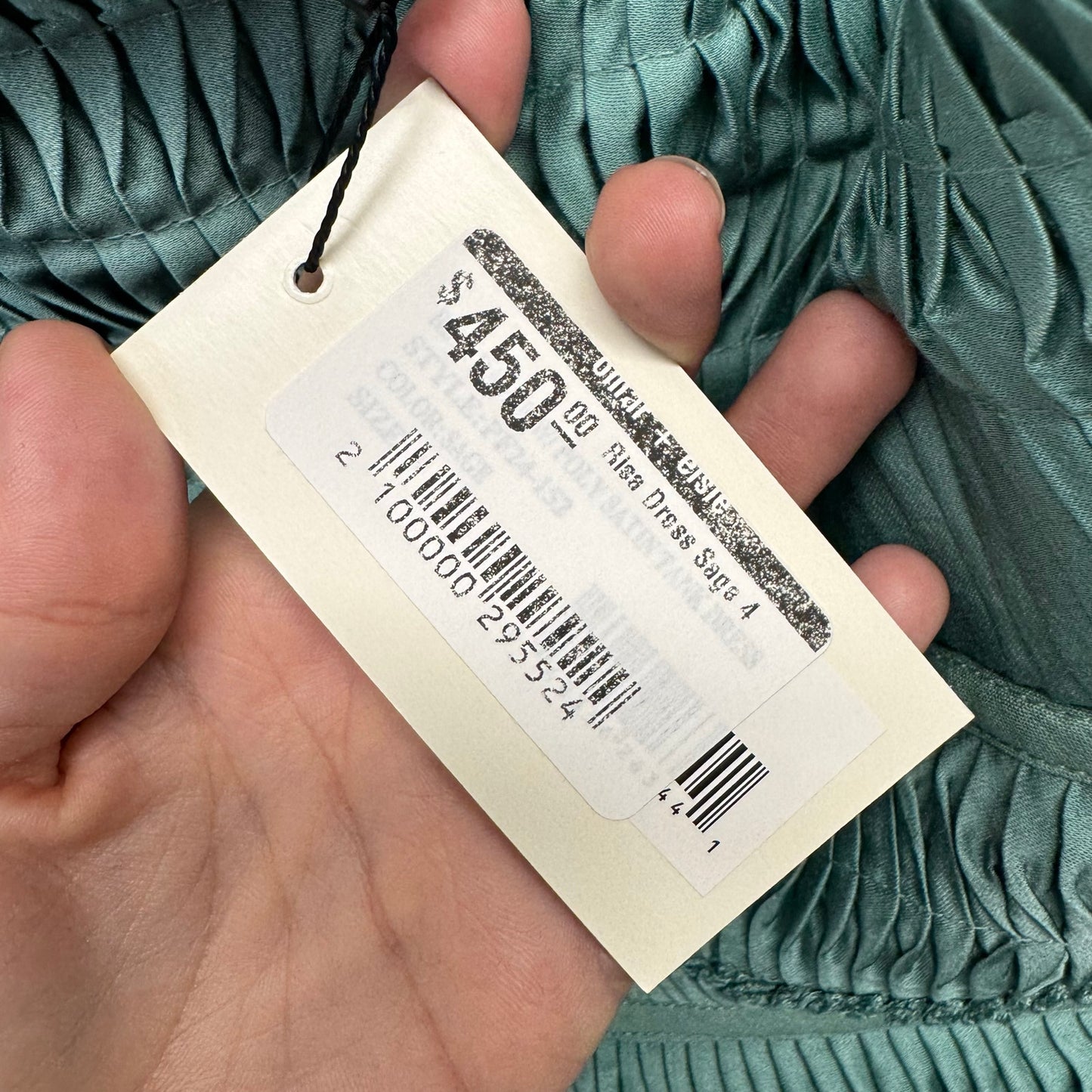NWT SEA New York Sage Tie Strap Square Neck Pin Tucked Risa Dress Womens 4