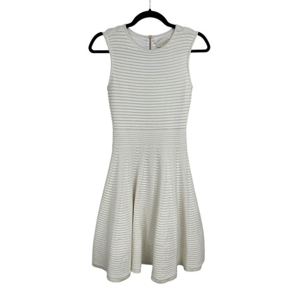 NWT Ted Baker London White Nadyne Ottoman Detailed Dress Womens 1 / US 4