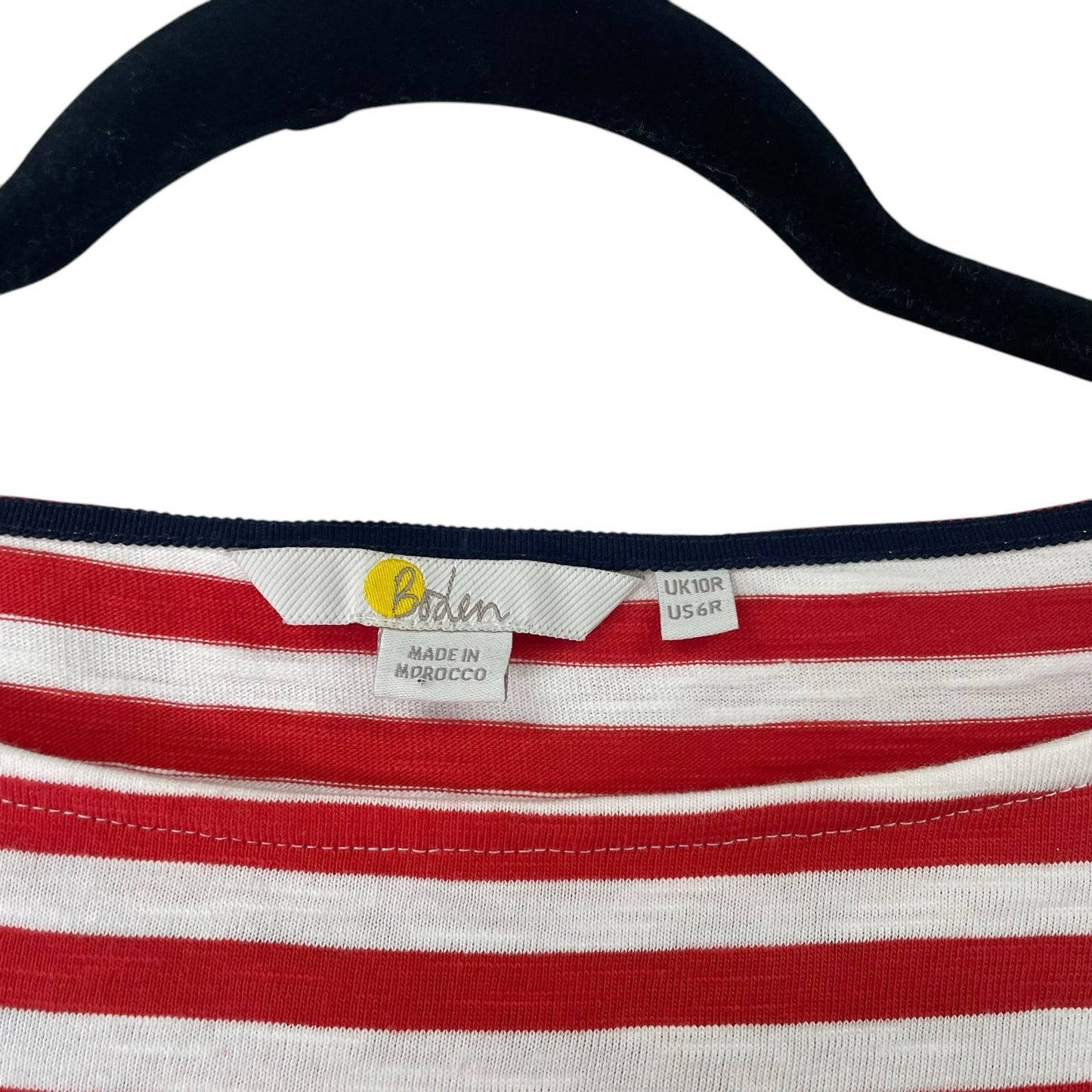Boden Darcey T Shirt Dress Red White Striped Short Sleeve Womens 6