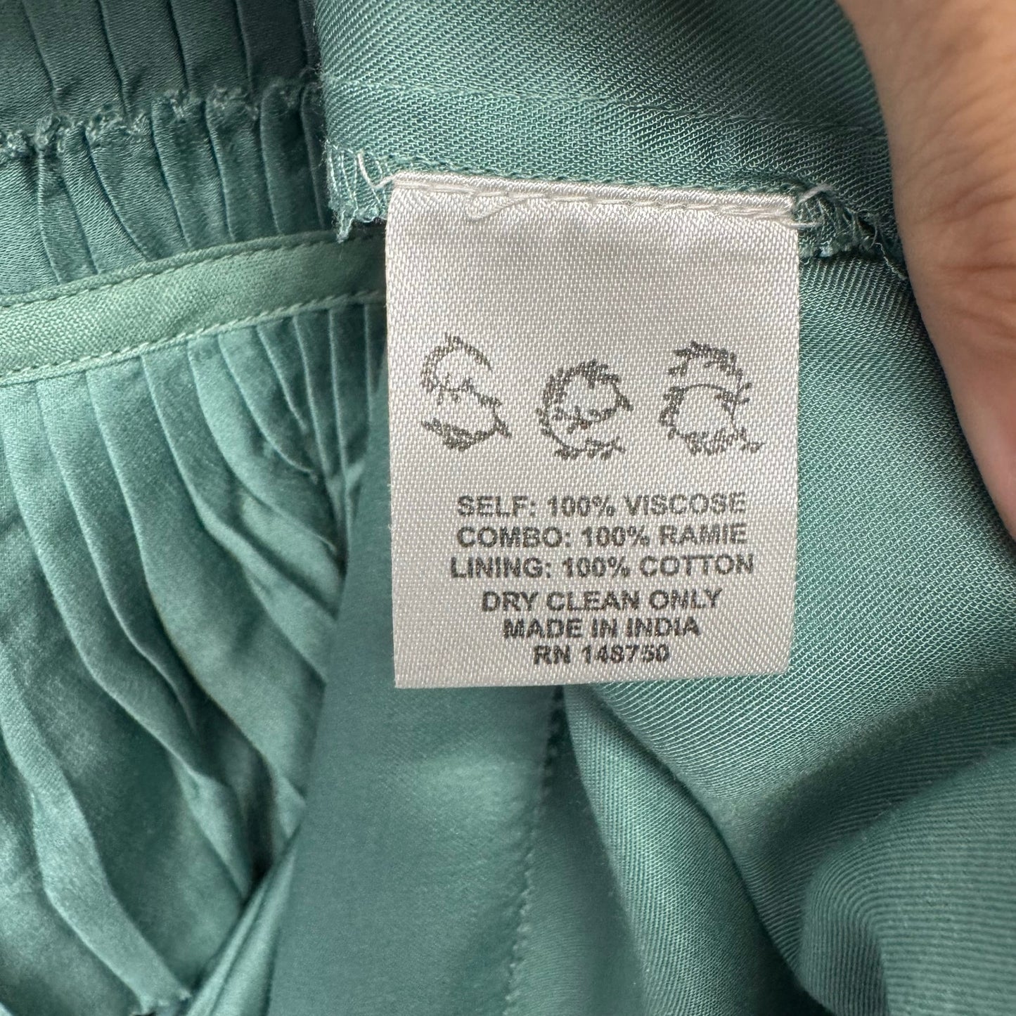 NWT SEA New York Sage Tie Strap Square Neck Pin Tucked Risa Dress Womens 4