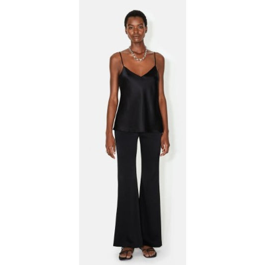 NWT Galvan London Black Sleeveless V Neck Satin Camisole Tank Top Womens 4