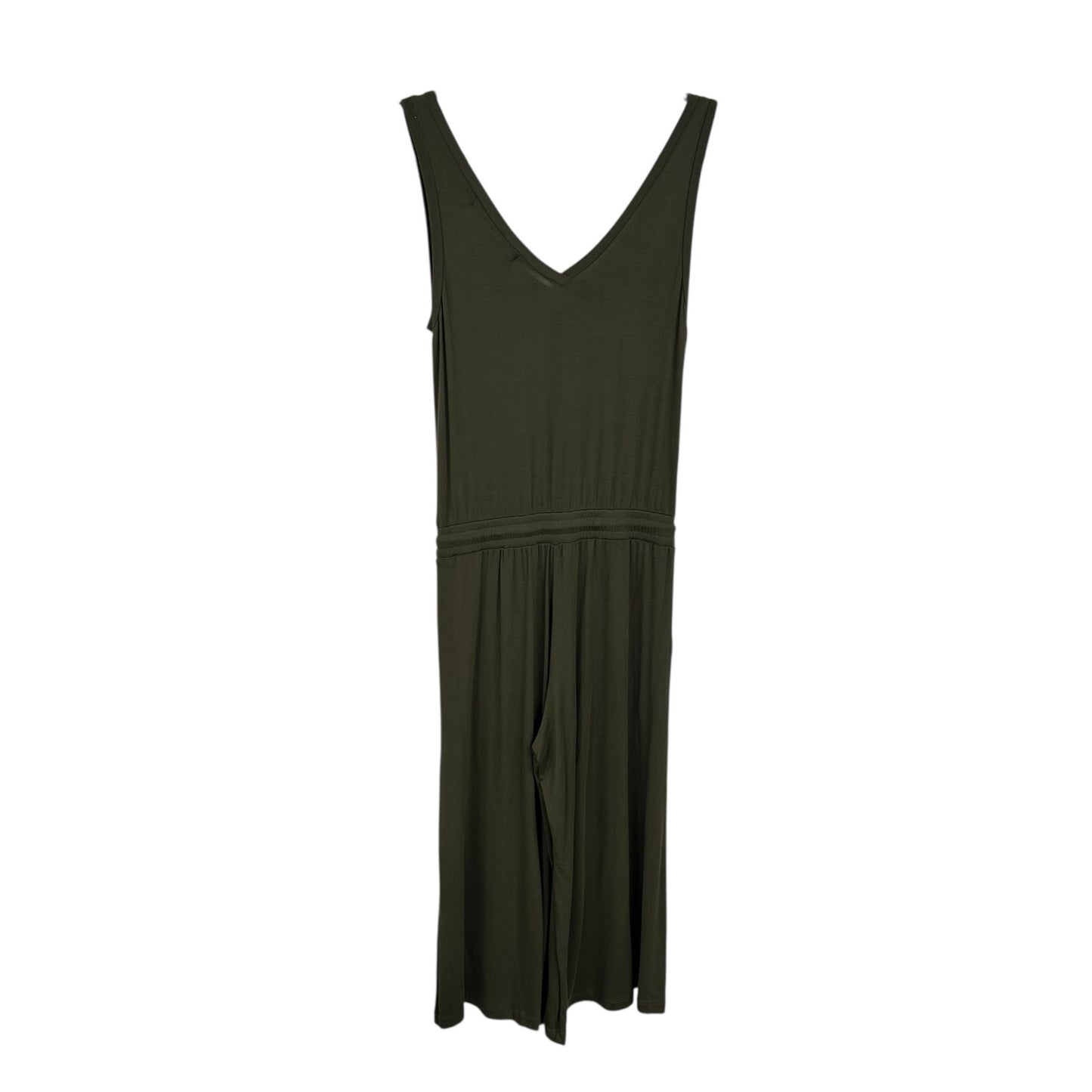 Michael Stars Olive Green Sleeveless V Neck Waist Tie Jumpsuit Womens Size XS