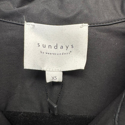 NWT Sundays Black Long Sleeve Button Down Cotton Lottie Romper Womens X-Small