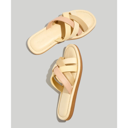 Madewell Buttered Scone Multi Leeandra Puffy Strap Slide Sandal Womens 8
