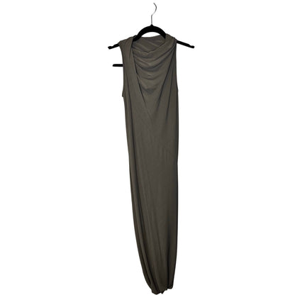 Rick Owens Dark Shadow Sleeveless Cowl Neck Hugging Hem Maxi Dress Womens 2