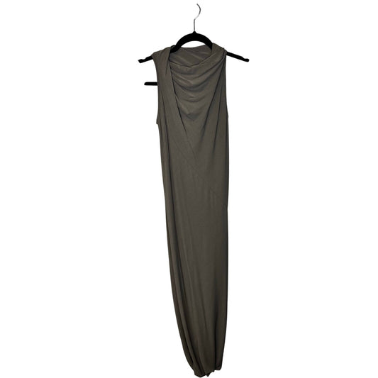 Rick Owens Dark Shadow Sleeveless Cowl Neck Hugging Hem Maxi Dress Womens 2