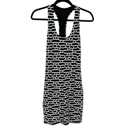 Joseph Ribkoff Black White Textured Sleeveless Mini Bodycon Dress Womens Size 6