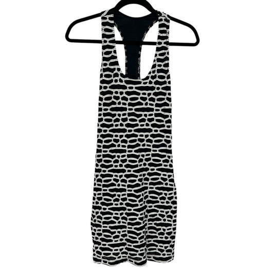Joseph Ribkoff Black White Textured Sleeveless Mini Bodycon Dress Womens Size 6