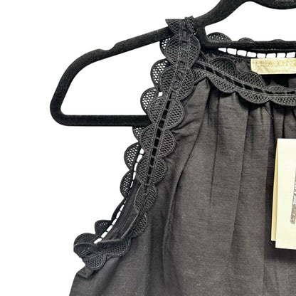 NWT Ulla Johnson Black Noir Embroidered Lace Sleeveless June Tank Top Womens 2