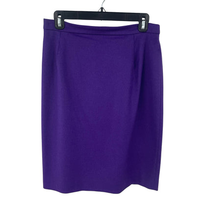Escada Purple Wool Straight Fit Knee Length Pencil Skirt Womens Size 40 / US 10
