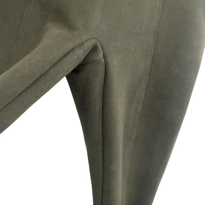 Spanx Pull On High Rise Olive Green Faux Suede Leggings Womens Size Small