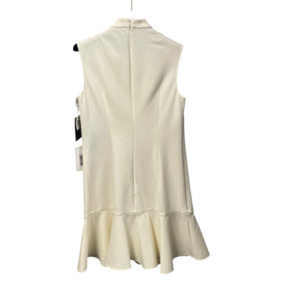 NWT Valentino Sleeveless Bow Neck Tie Shift Dress Cream Womens 38 / US 2