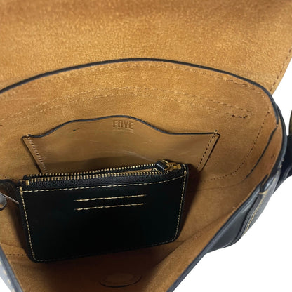 Frye Harness Black Leather Small Crossbody Saddle Bag