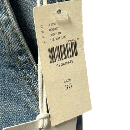 NWT Pilcro The Kit High-Rise Wide-Leg Utility Trouser Denim Jeans Womens Size 30