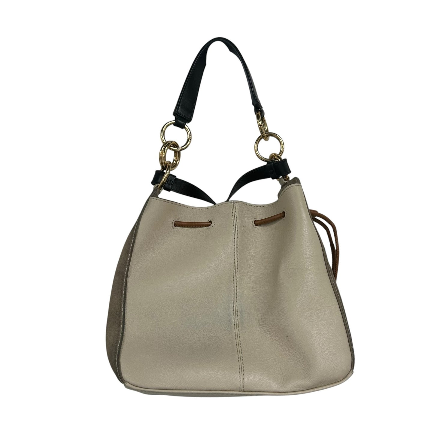 See By Chloe Tony Leather & Suede Drawstring Color Block Shoulder Bag