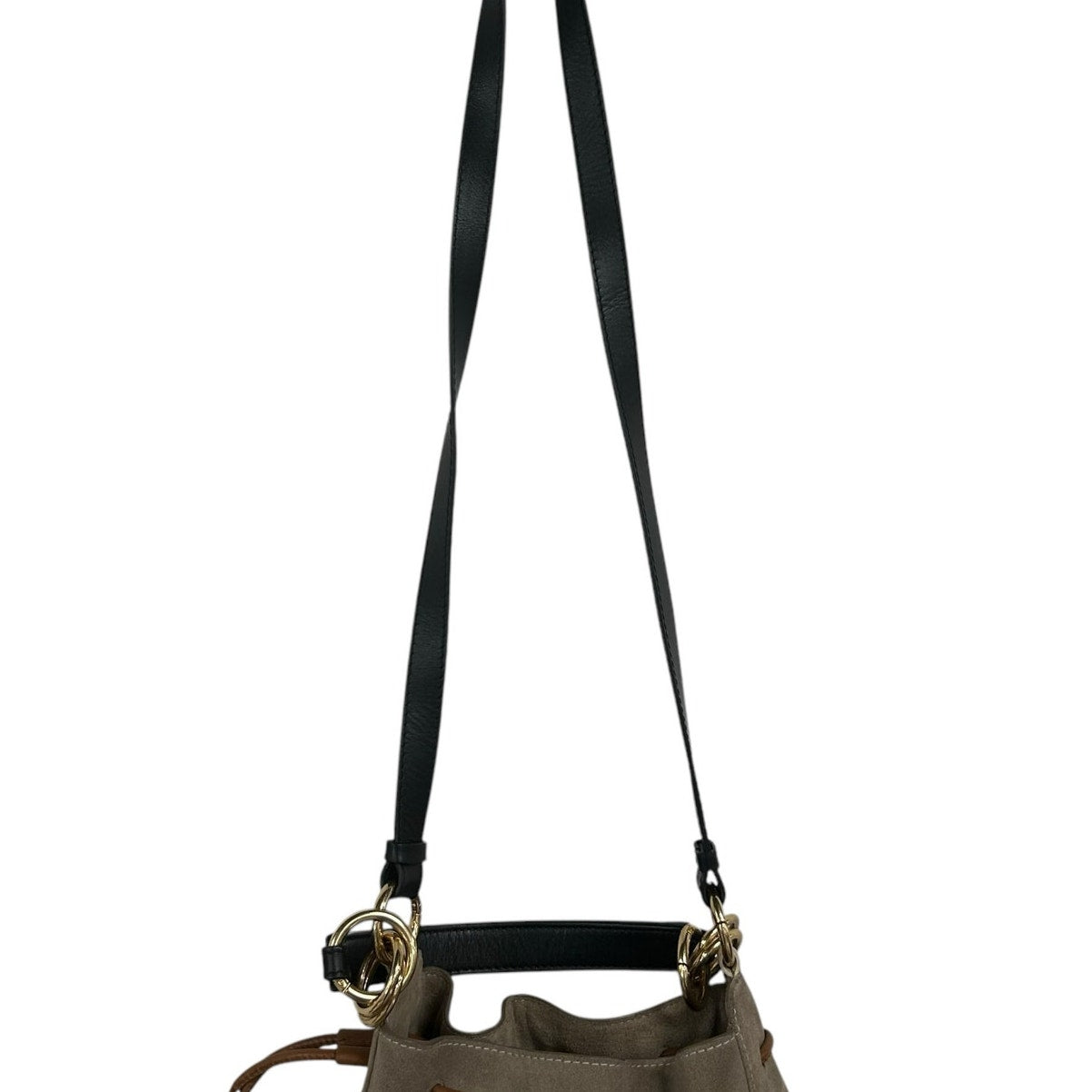 See By Chloe Tony Leather & Suede Drawstring Color Block Shoulder Bag