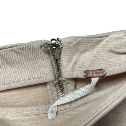Free People Modern Femme Denim Mini Skirt Beige Womens 6
