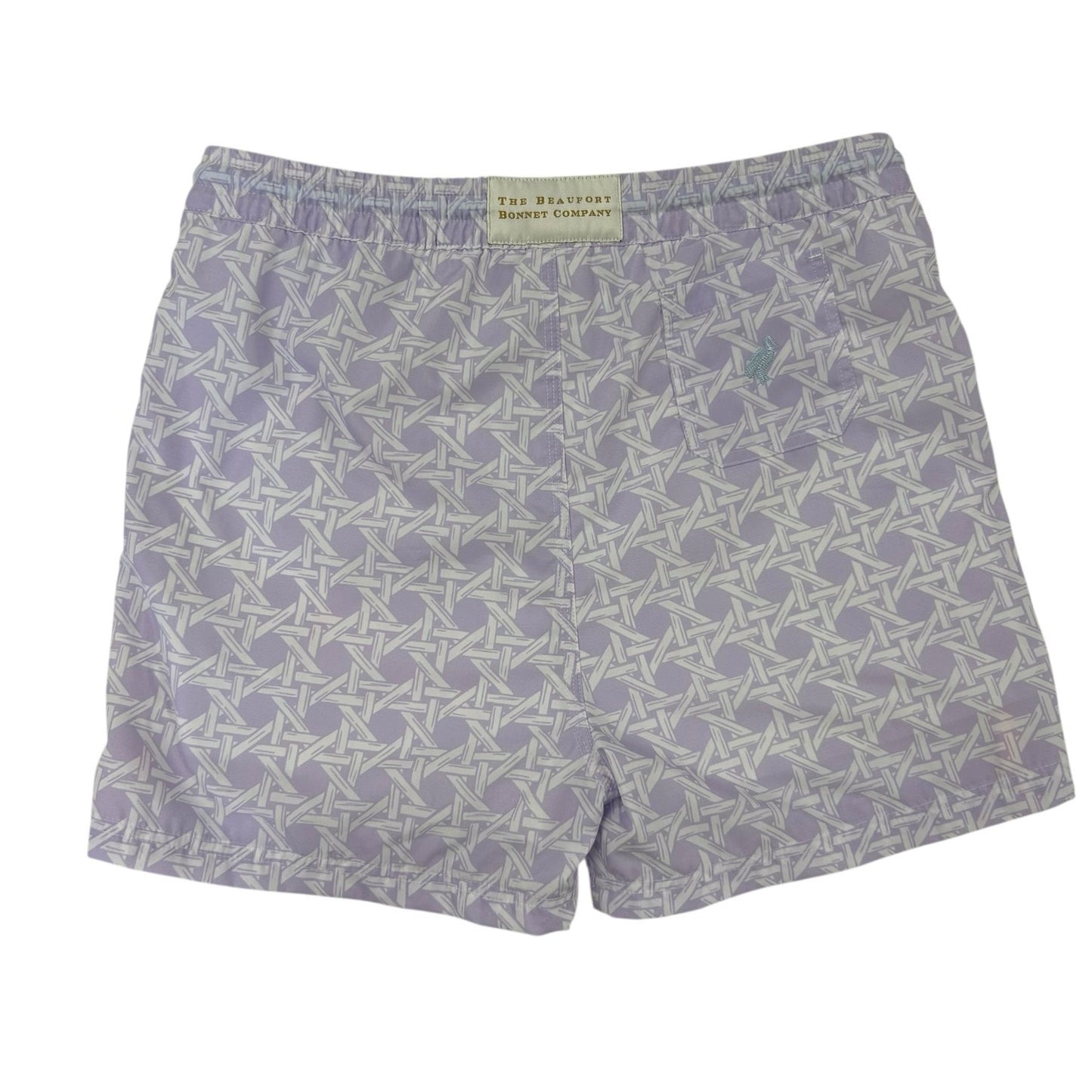 The Beaufort Bonnet Company Purple Ocean Club Cane Tortola Swim Trunks Boys 12
