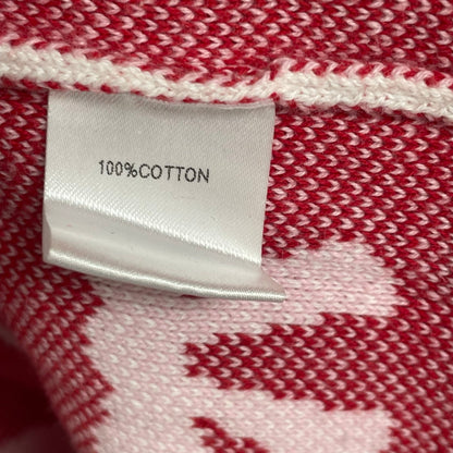 Duffield Lane Heirloom Cotton The Bow Sweater in Ivory Red and Pink Womens XS