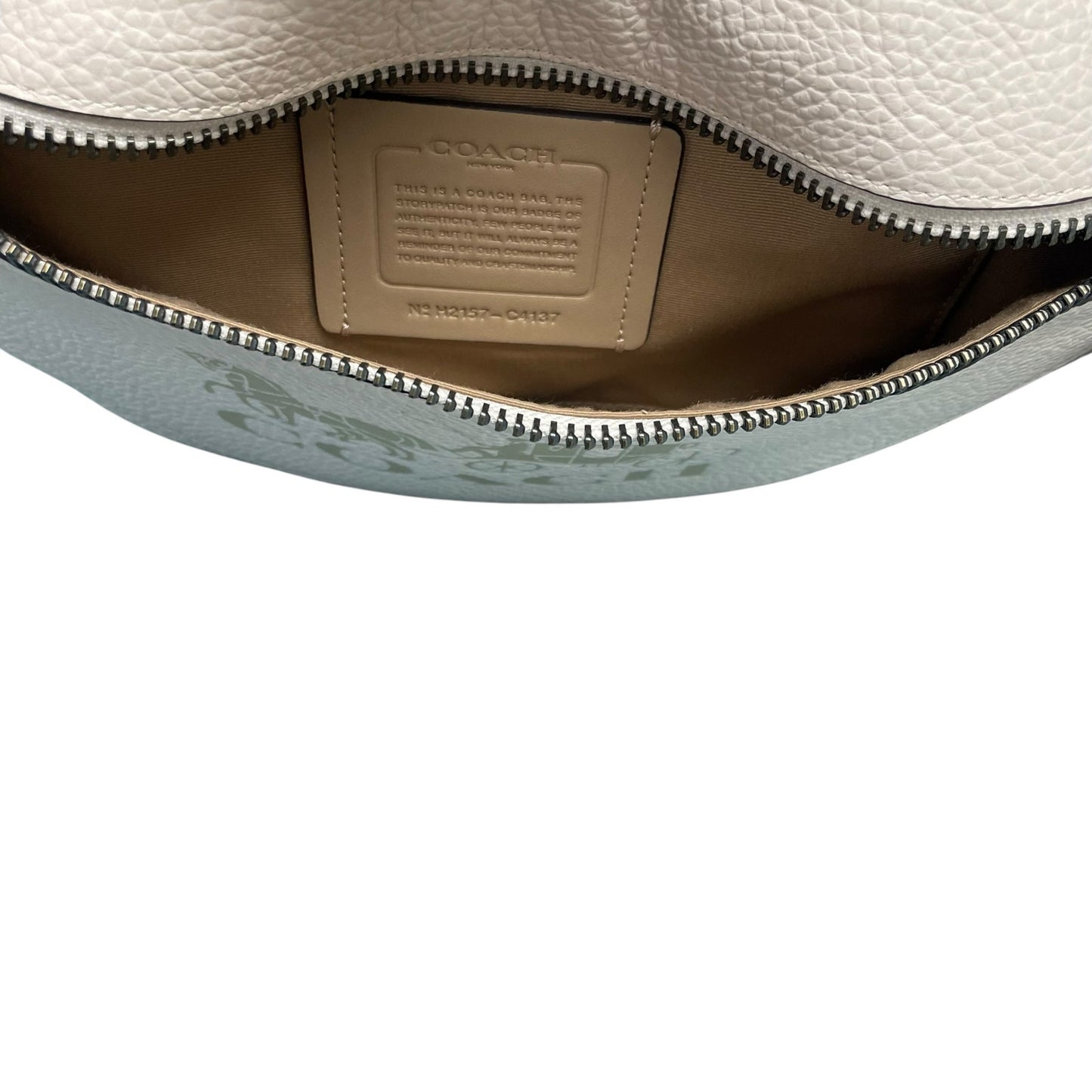 Coach Warren Belt Bag Pebbled Leather Chalk Off White Horse and Carriage AS IS