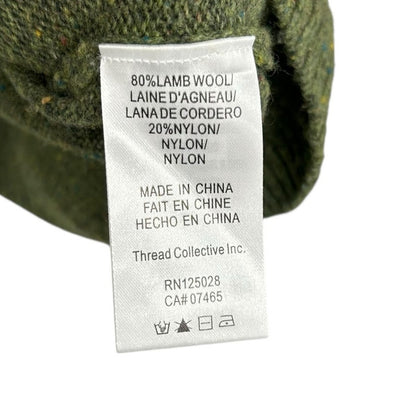 Psycho Bunny Green Lamb Wool Blend Long Sleeve Pullover Sweater Mens Medium