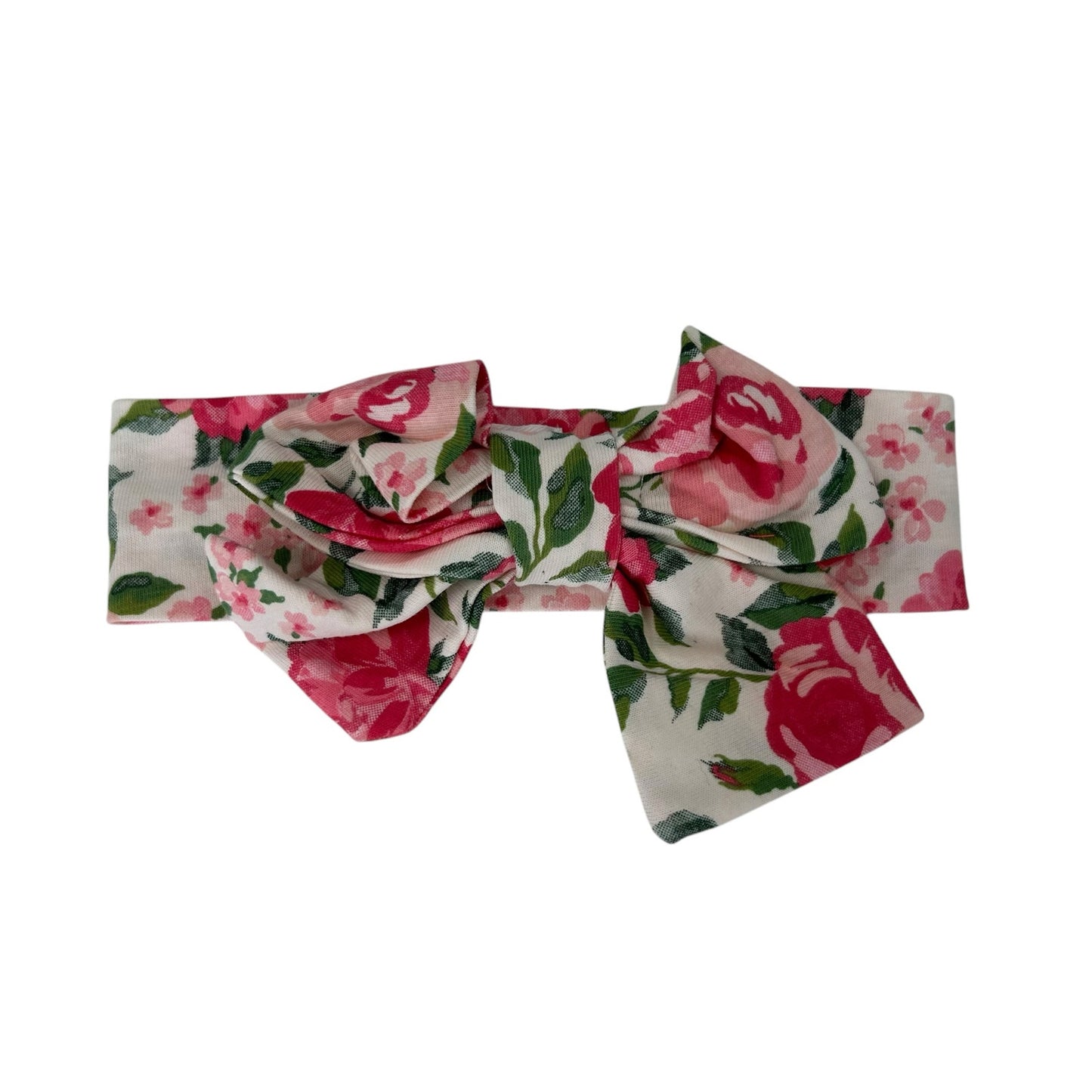 Mud Pie Rose Print Baby Cotton Sleeper Set with Headband Girls 3-6 Months